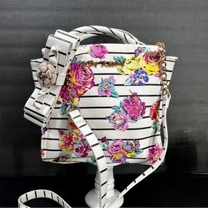 BETSEY JOHNSON PETAL TO THE METAL SATCHEL PURSE